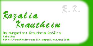 rozalia krautheim business card